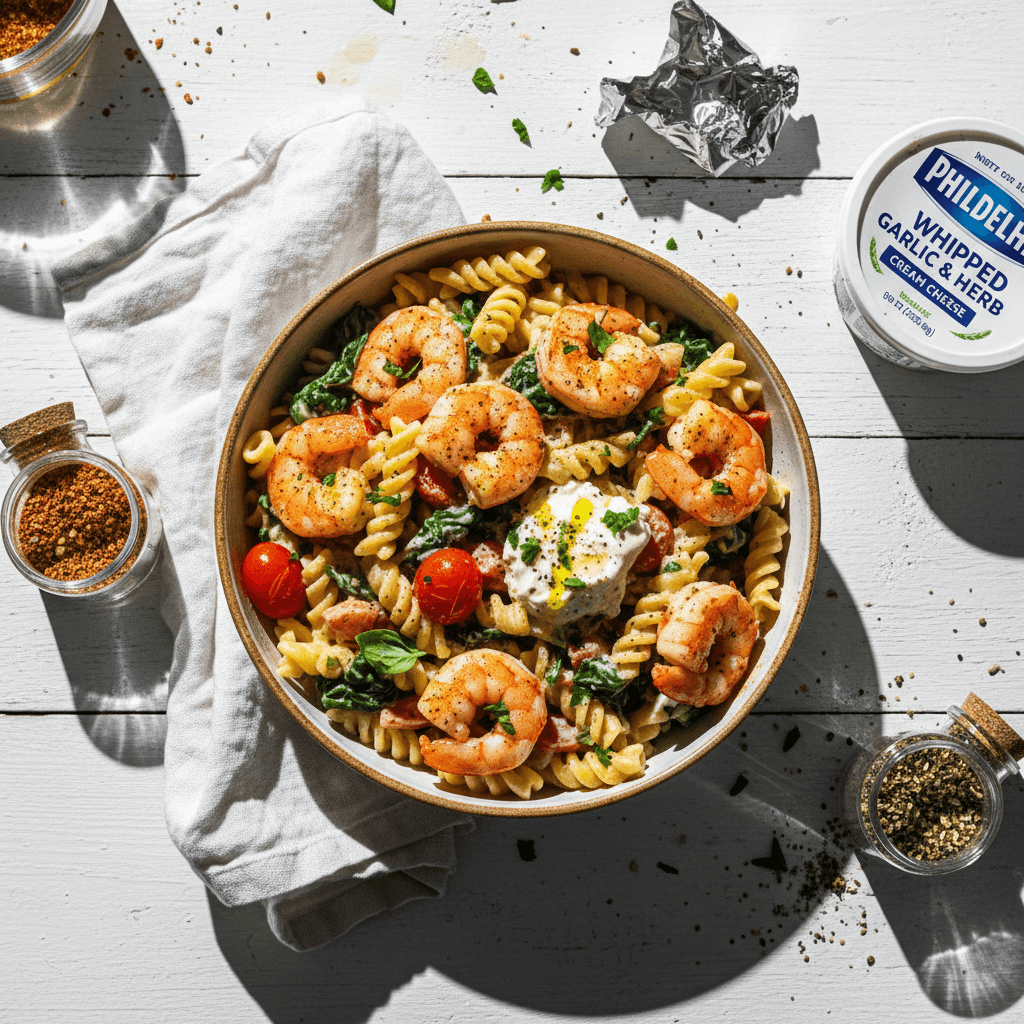 Air Fryer Shrimp Pasta