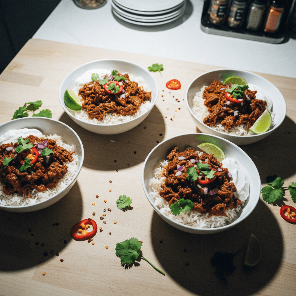 Crockpot Chipotle Steak & Rice Bowls