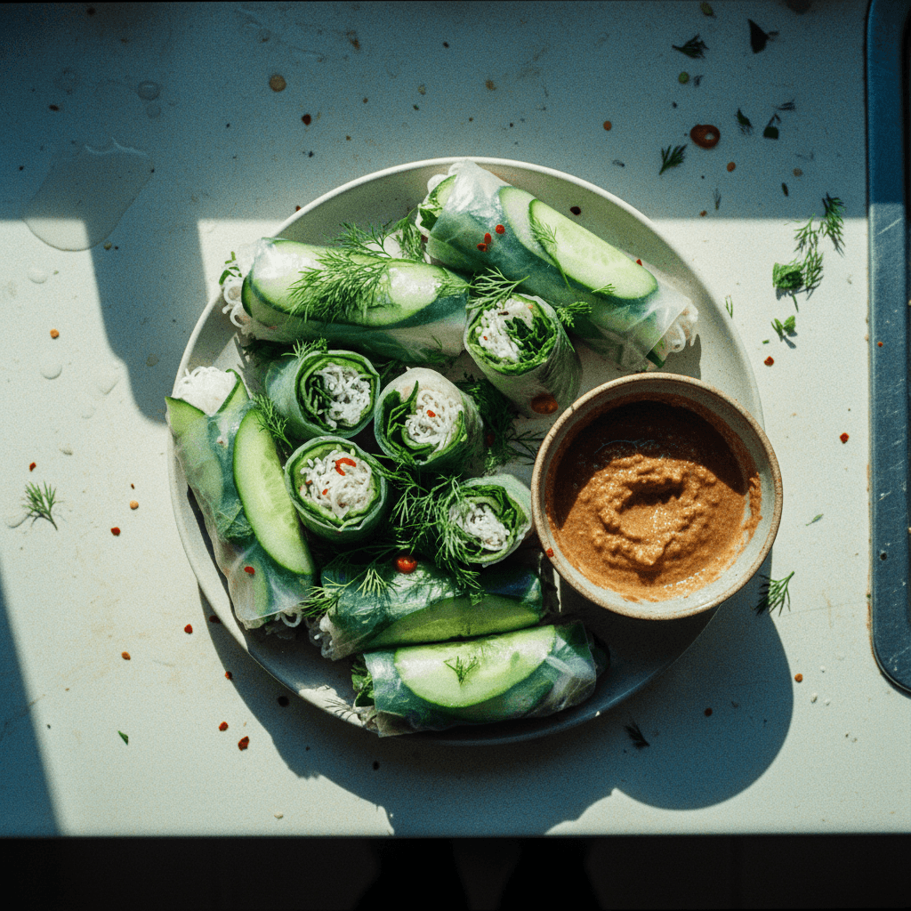 Cucumber Rice Paper Rolls