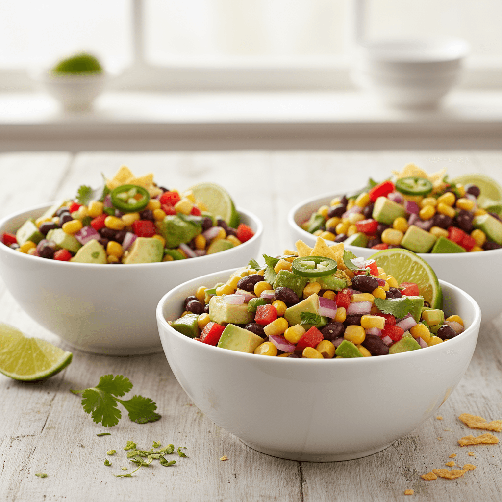 Avocado, Corn, and Black Bean Salsa Bowls