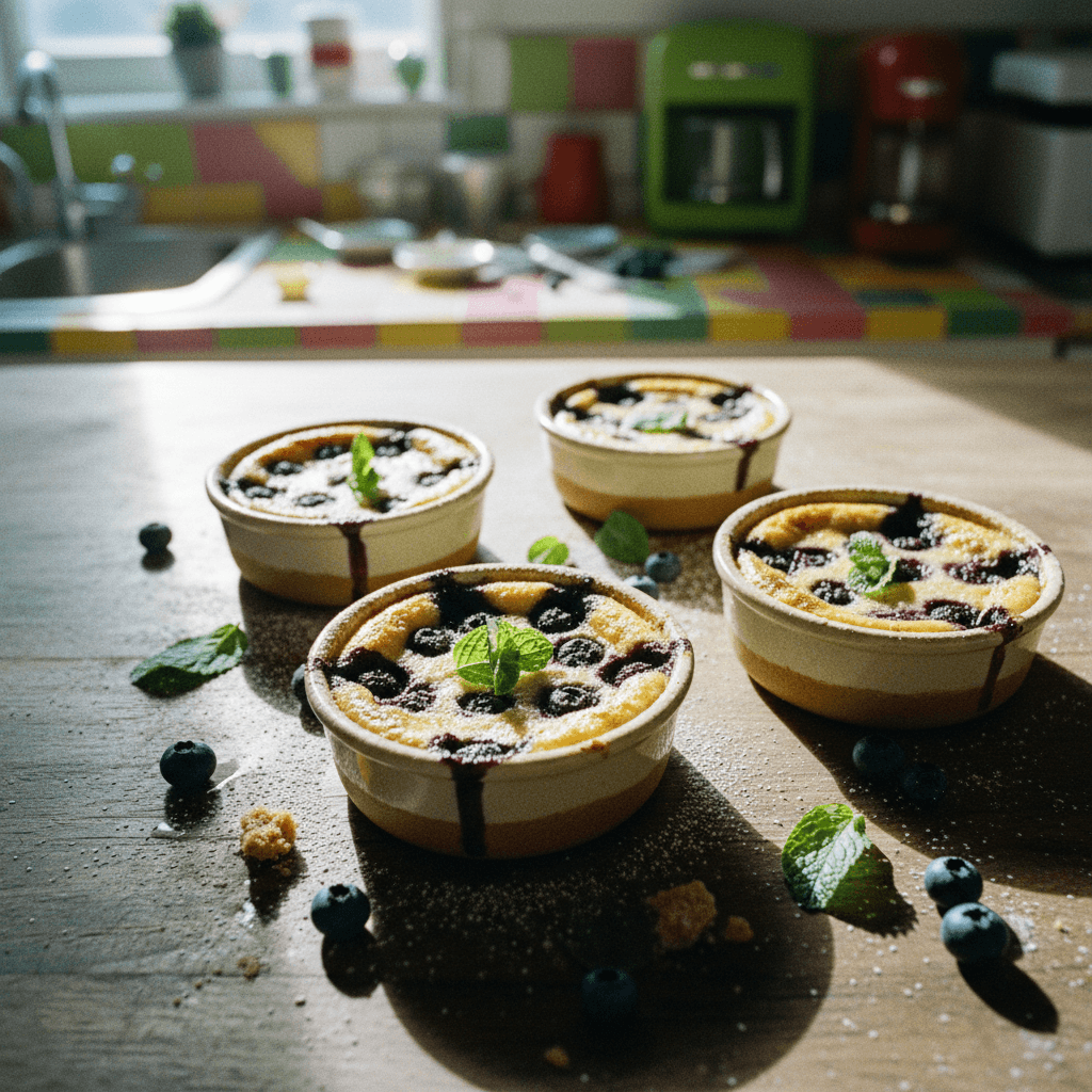 Baked Blueberry Custard