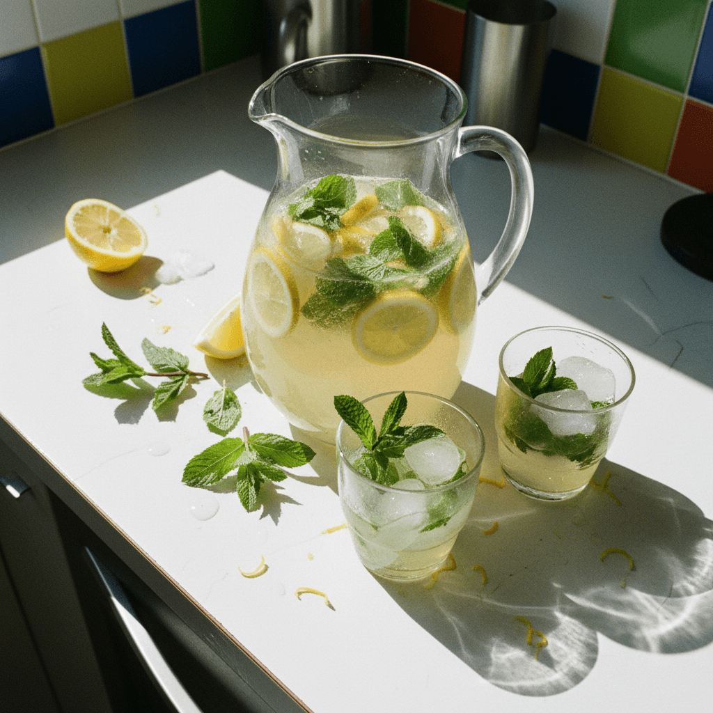 Sparkling Lemonade with Fresh Mint