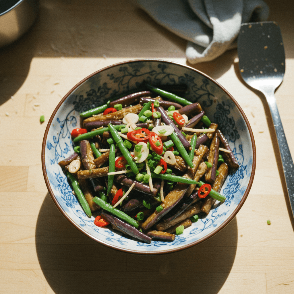 Stir-fried Eggplant with Green Beans