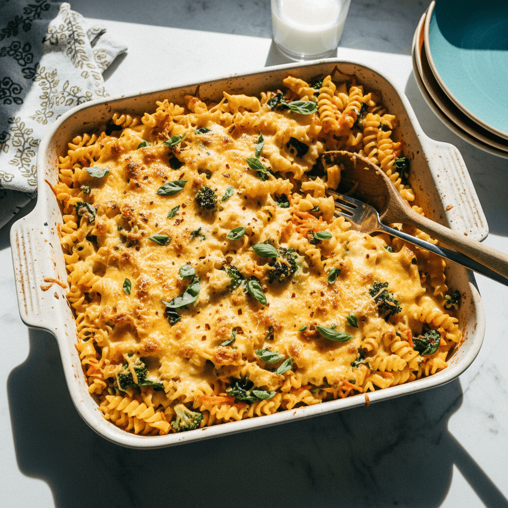 Cheesy Baked Pasta with Hidden Veggies