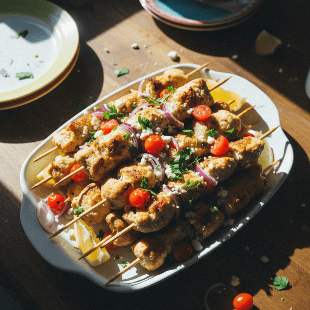 Fairway's Mediterranean Chicken and Feta Skewers