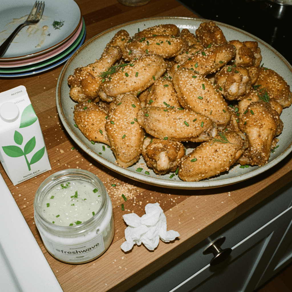 Crispy Air Fryer Ranch Chicken Wings