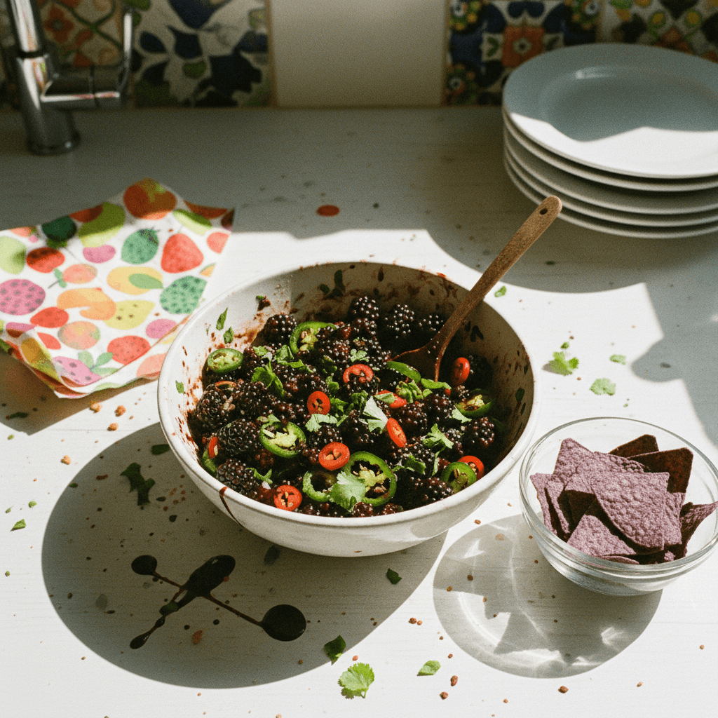 Blackberry Jalapeño Balsamic Salsa