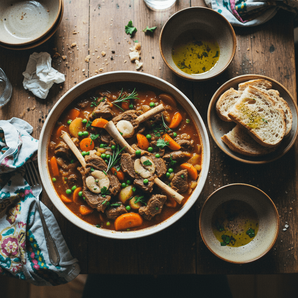 Hearty Lamb Bone Marrow Stew
