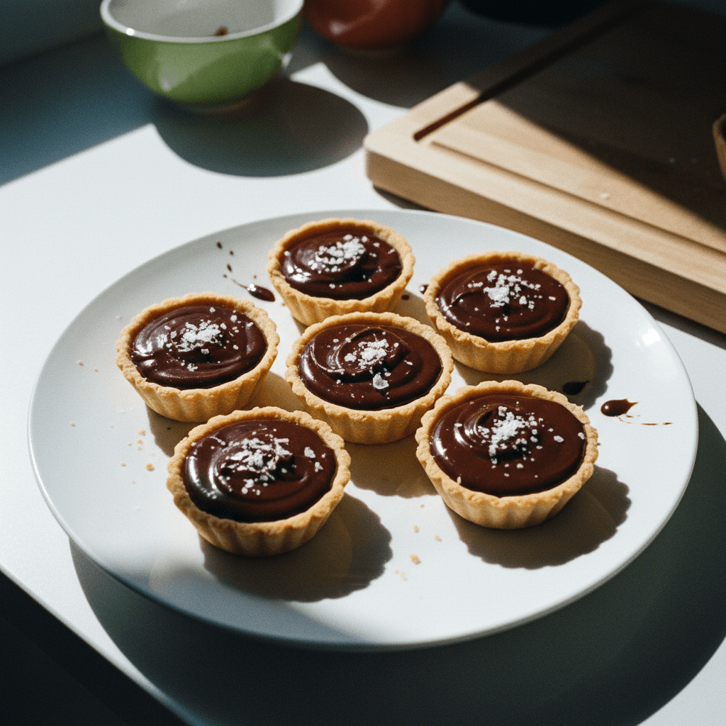 Mini Salted Chocolate Ganache Tartlets