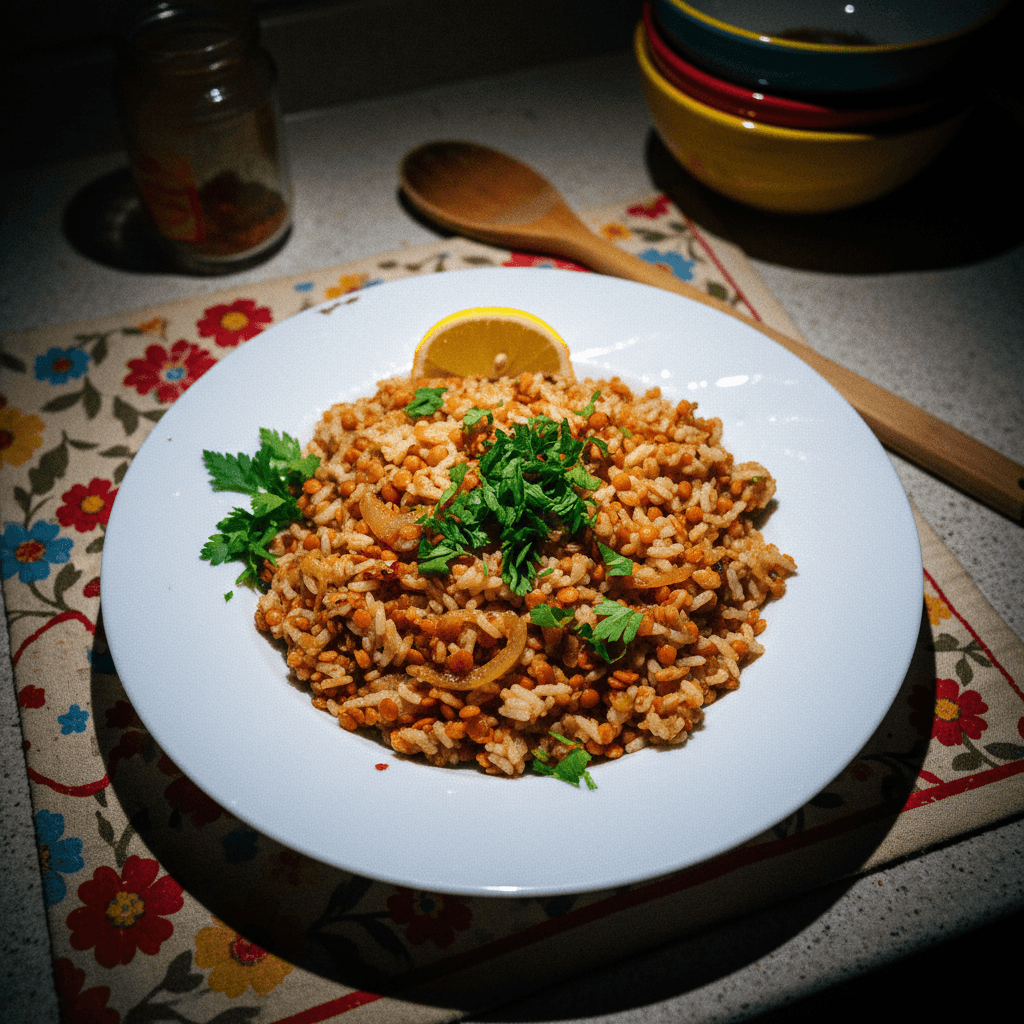 Lentil Rice Pilaf (Mercimekli Pilav)