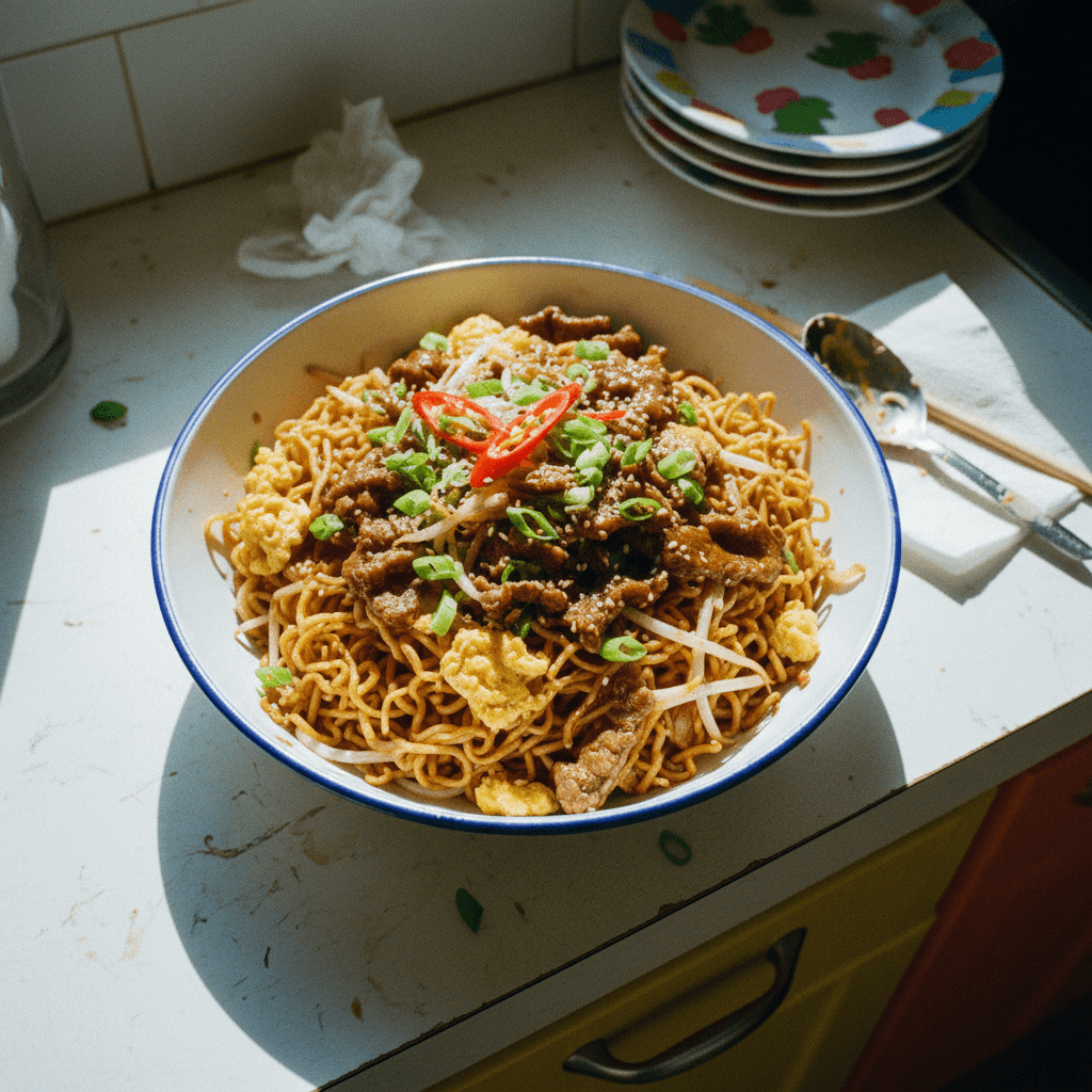 Crispy Beef Stir-fried Noodle