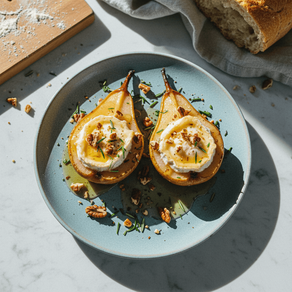Baked Honey Goat Cheese Pears
