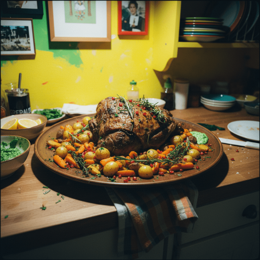 Baked Young Lamb Shoulder