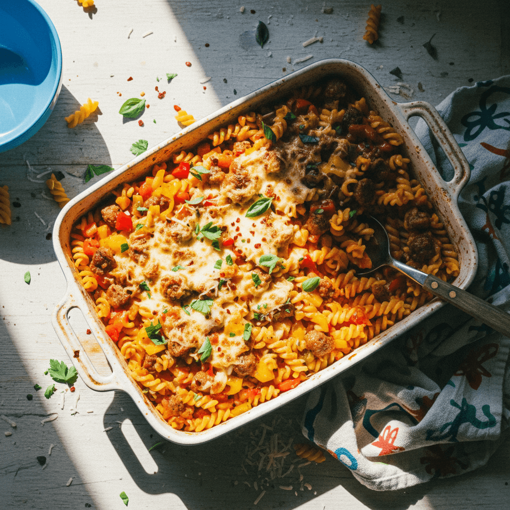 TJ's Sausage & Pepper Pasta Bake