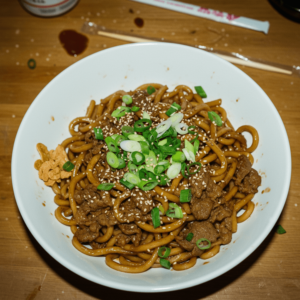 Beef Yaki Udon Noodles