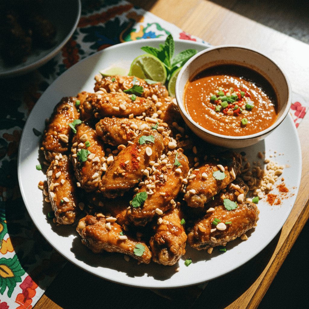 Nam Khao Chicken Wings and Crack Sauce