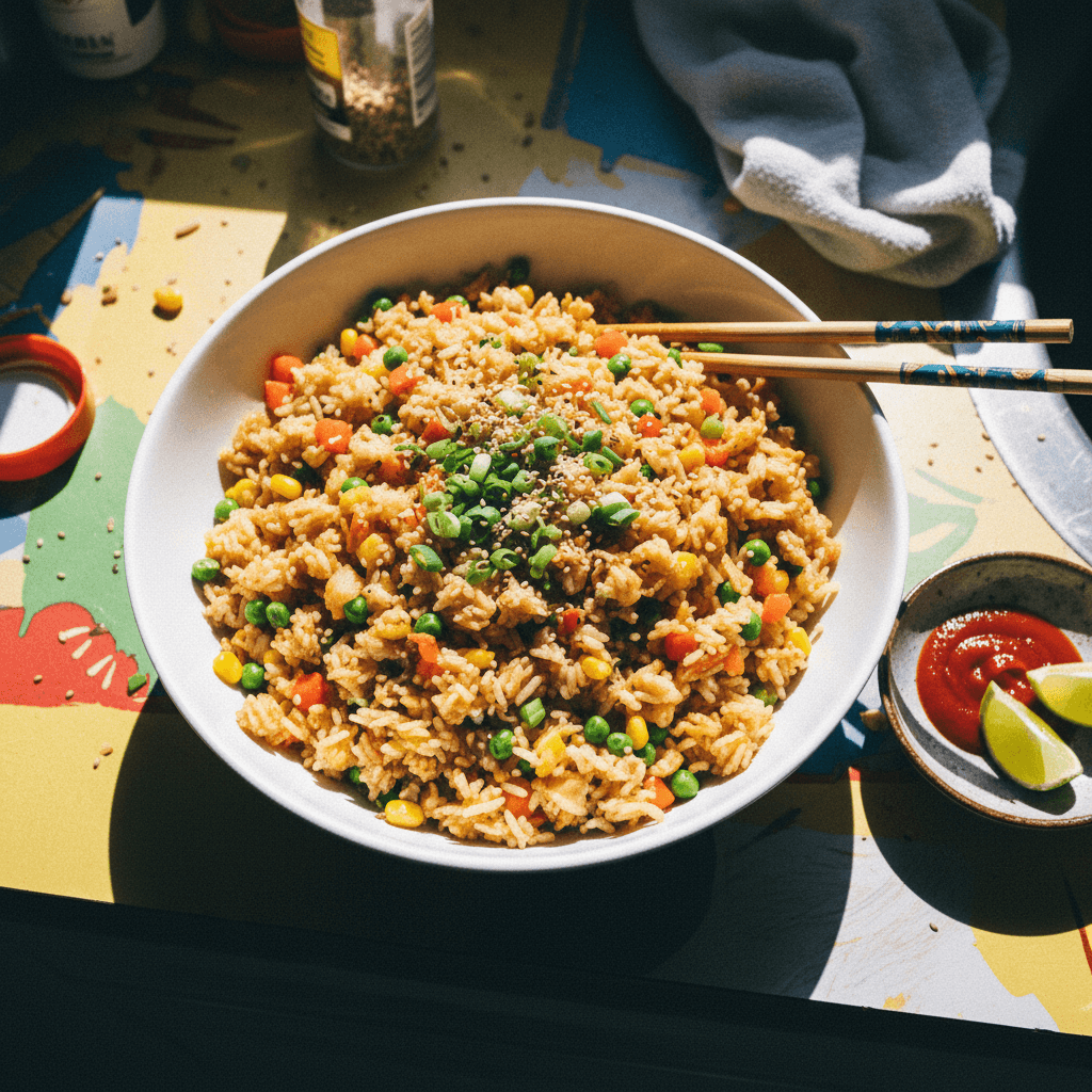 Classic Egg Fried Rice with Vegetables