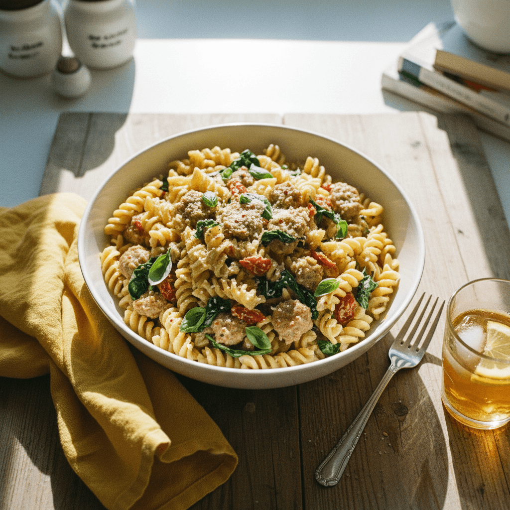 Creamy Tuscan Sausage Pasta