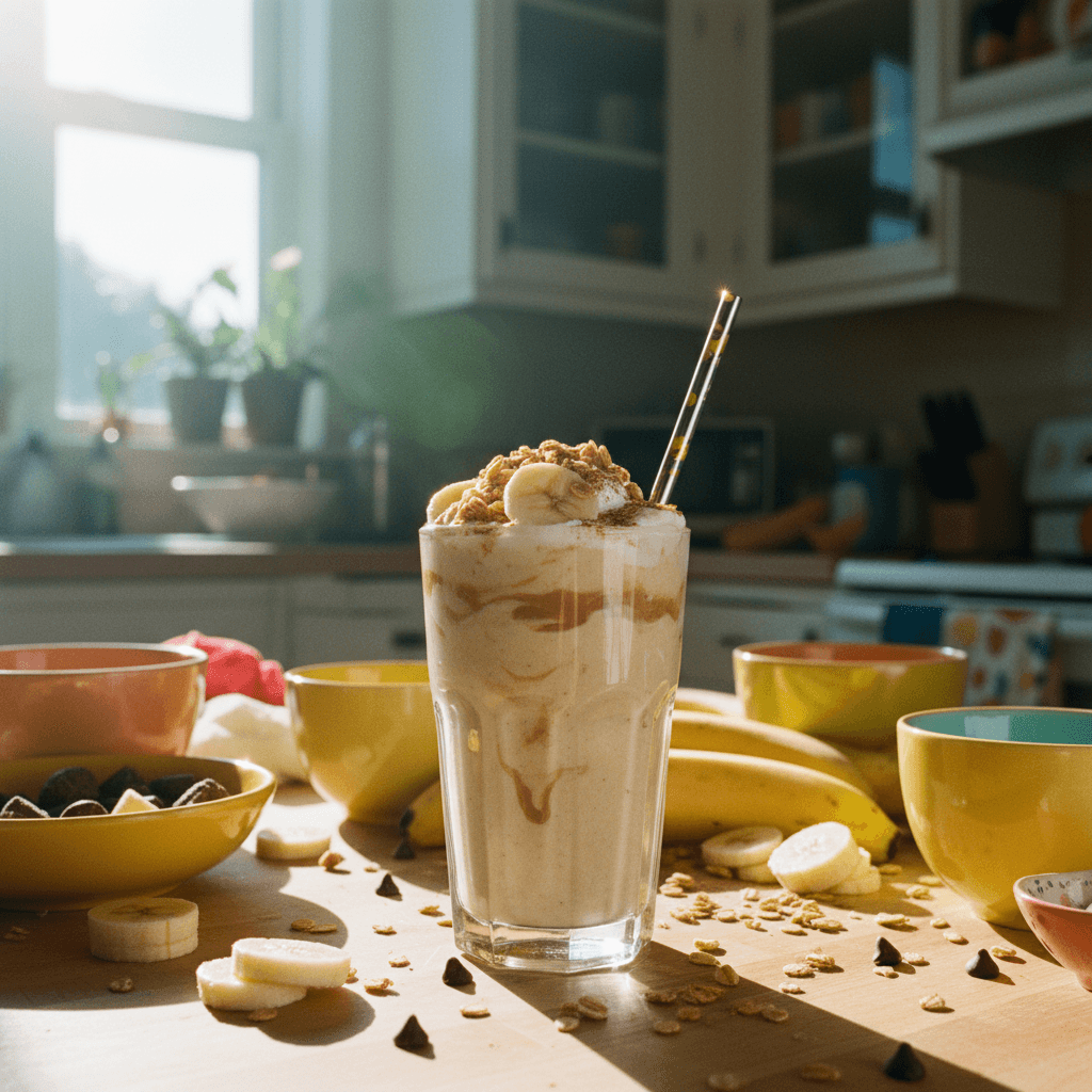 Peanut Butter Banana Yogurt Smoothie