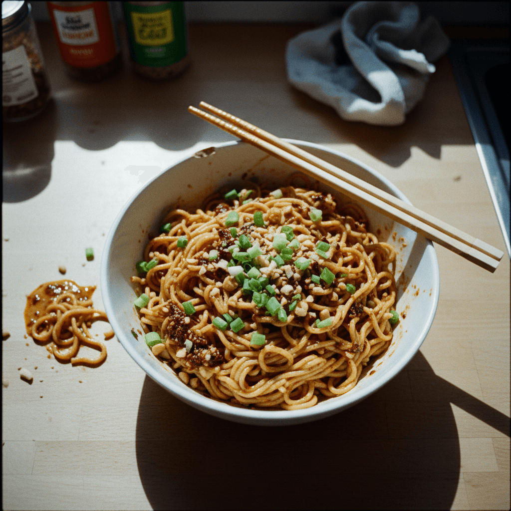 Peanut Chilli Oil Noodles