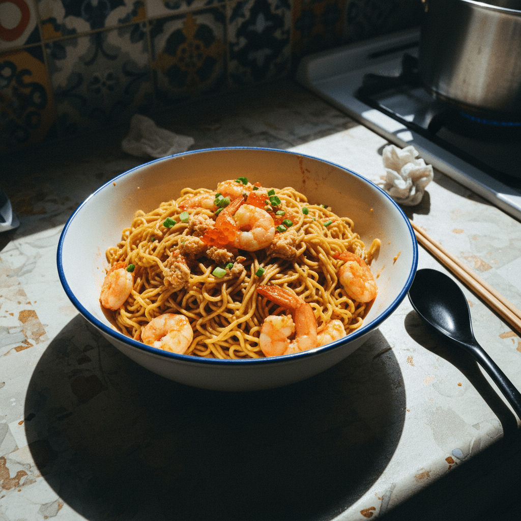 Crab Roe & Prawn Dry Noodles