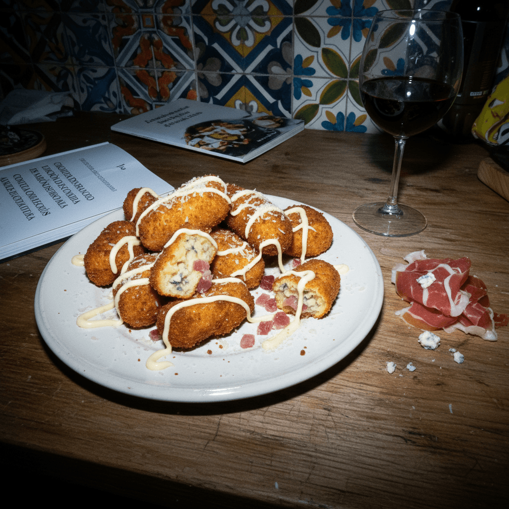 Croquetas de Jamón Serrano con Queso Azul