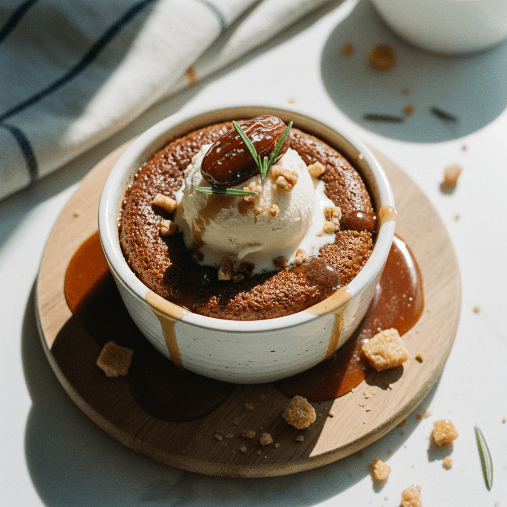 Single-Serve Self-Saucing Sticky Toffee Pudding