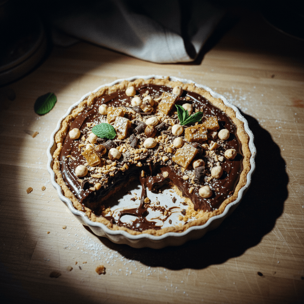 Chocolate Hazelnut Praline Tart (Tarta de la Abuela)