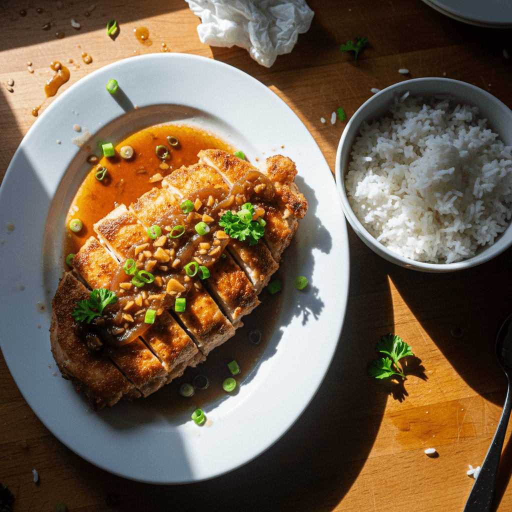 Japanese Chicken Steak with Onion Sauce