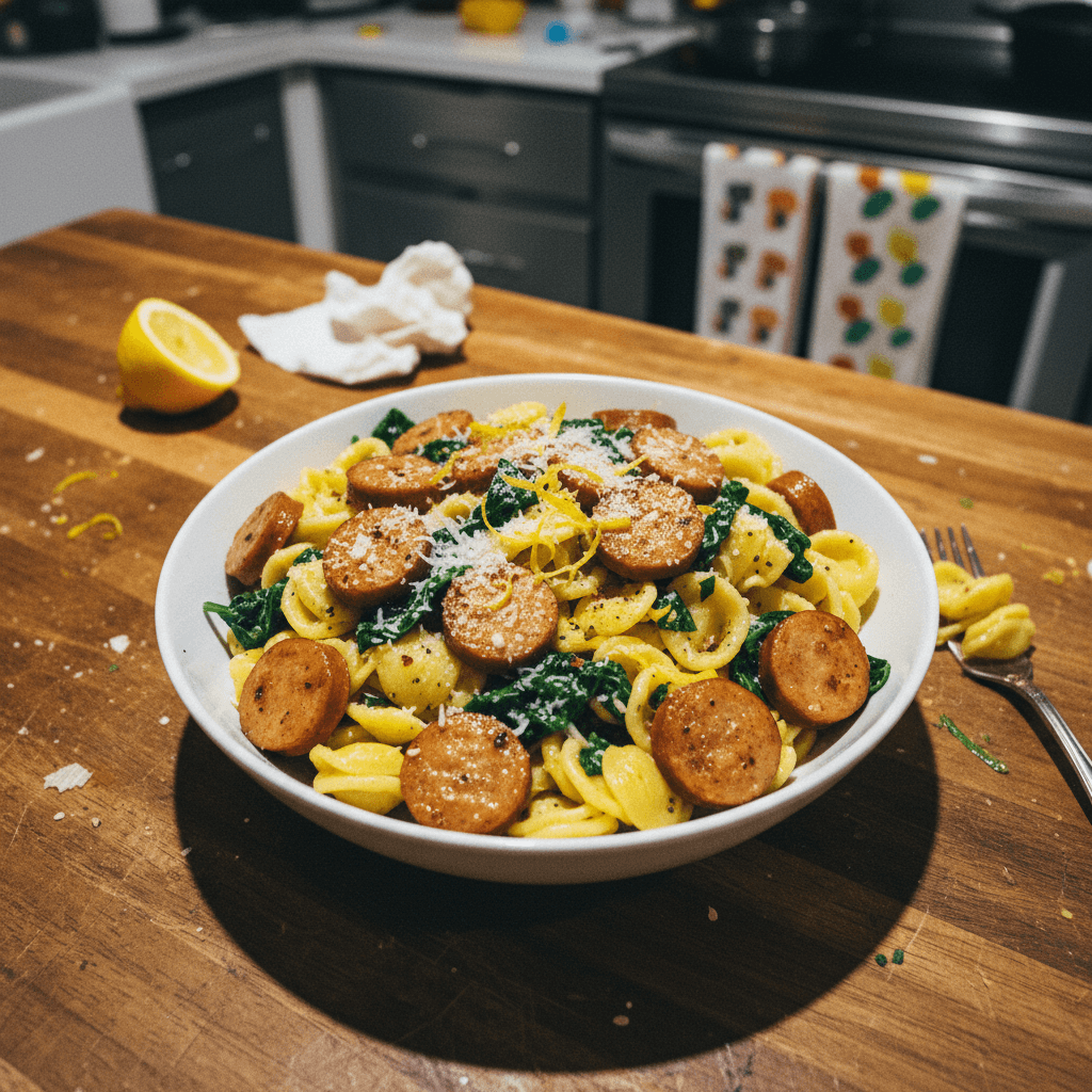 Lemon Sausage Pasta