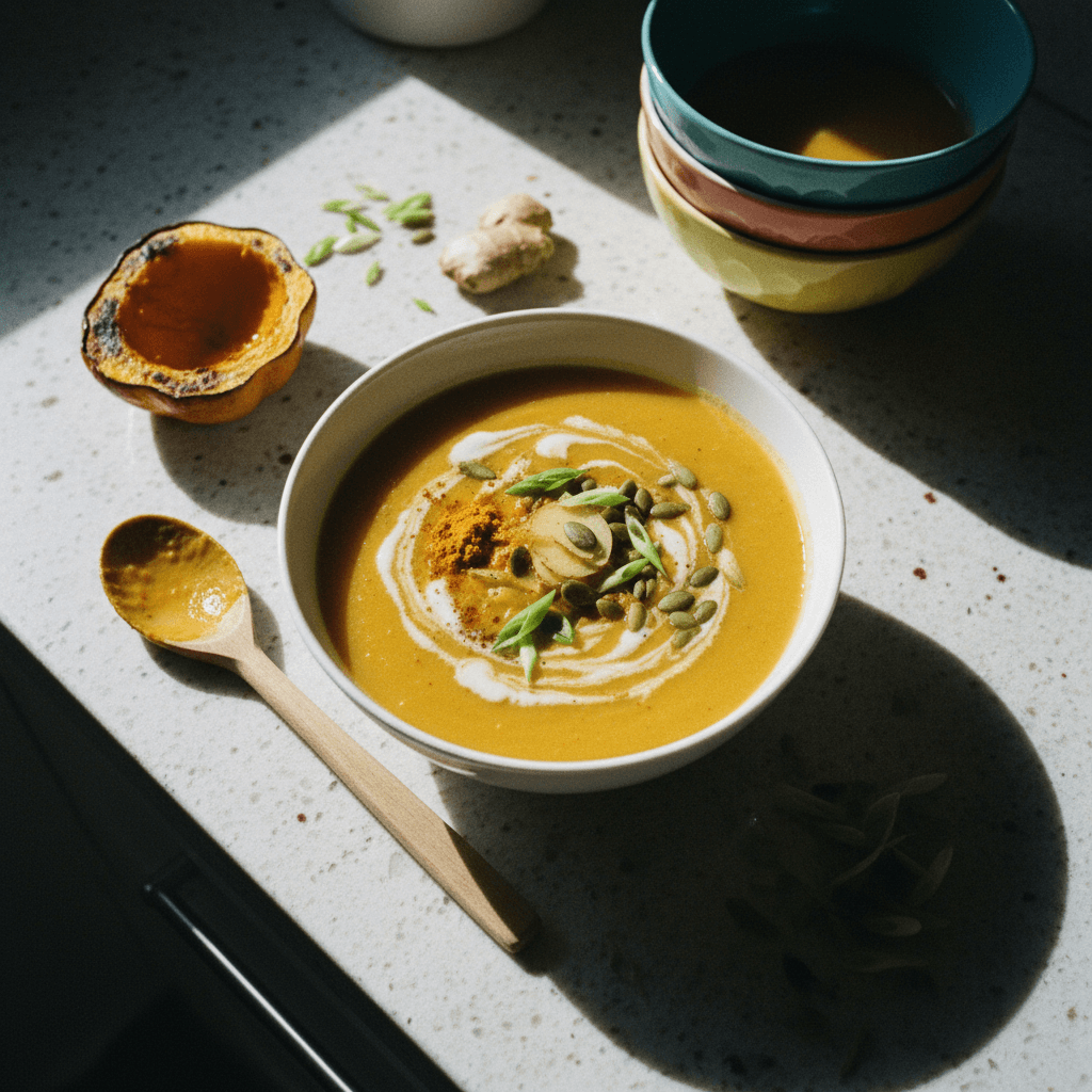 Anti-Inflammatory Miso Squash Soup