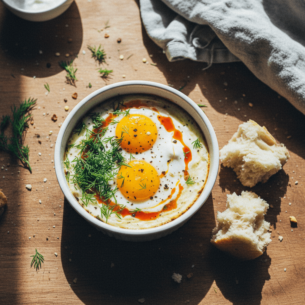 Baked Eggs / Egg en Cocotte