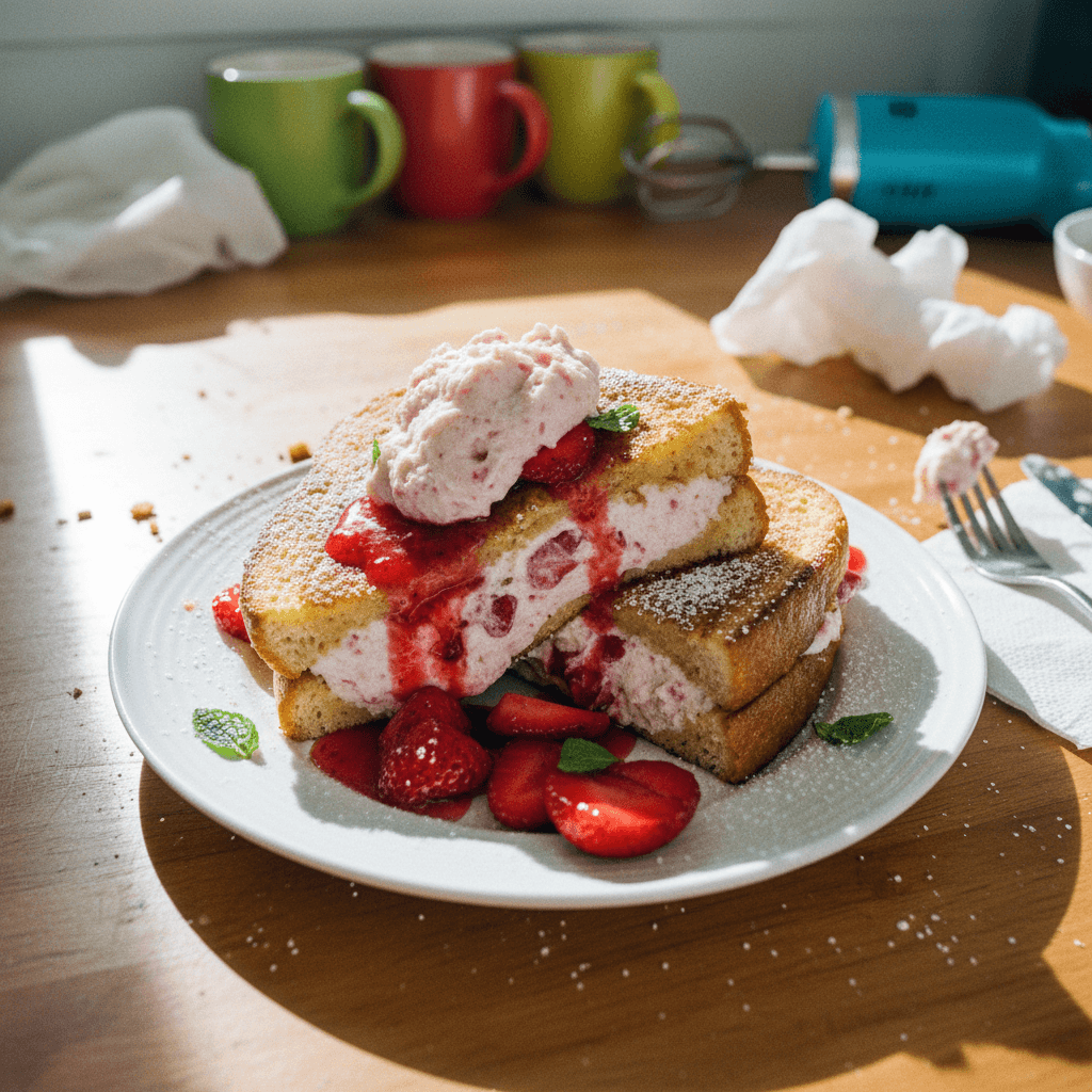 Stuffed Strawberry Cheesecake French Toast
