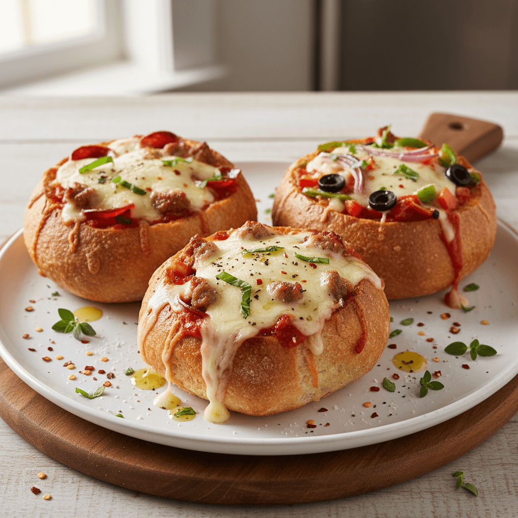 Personal Pizza Bread Bowls
