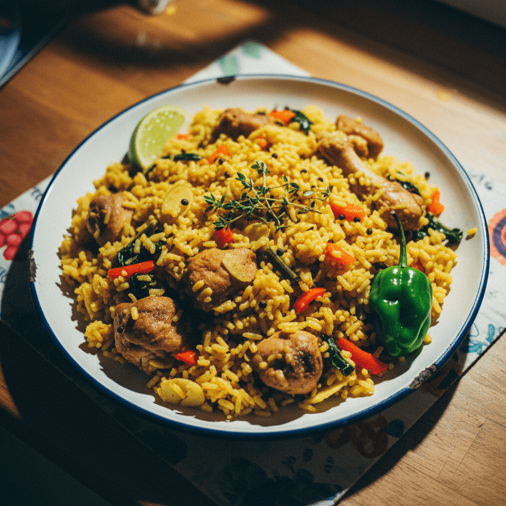 Chicken Back Seasoned Rice