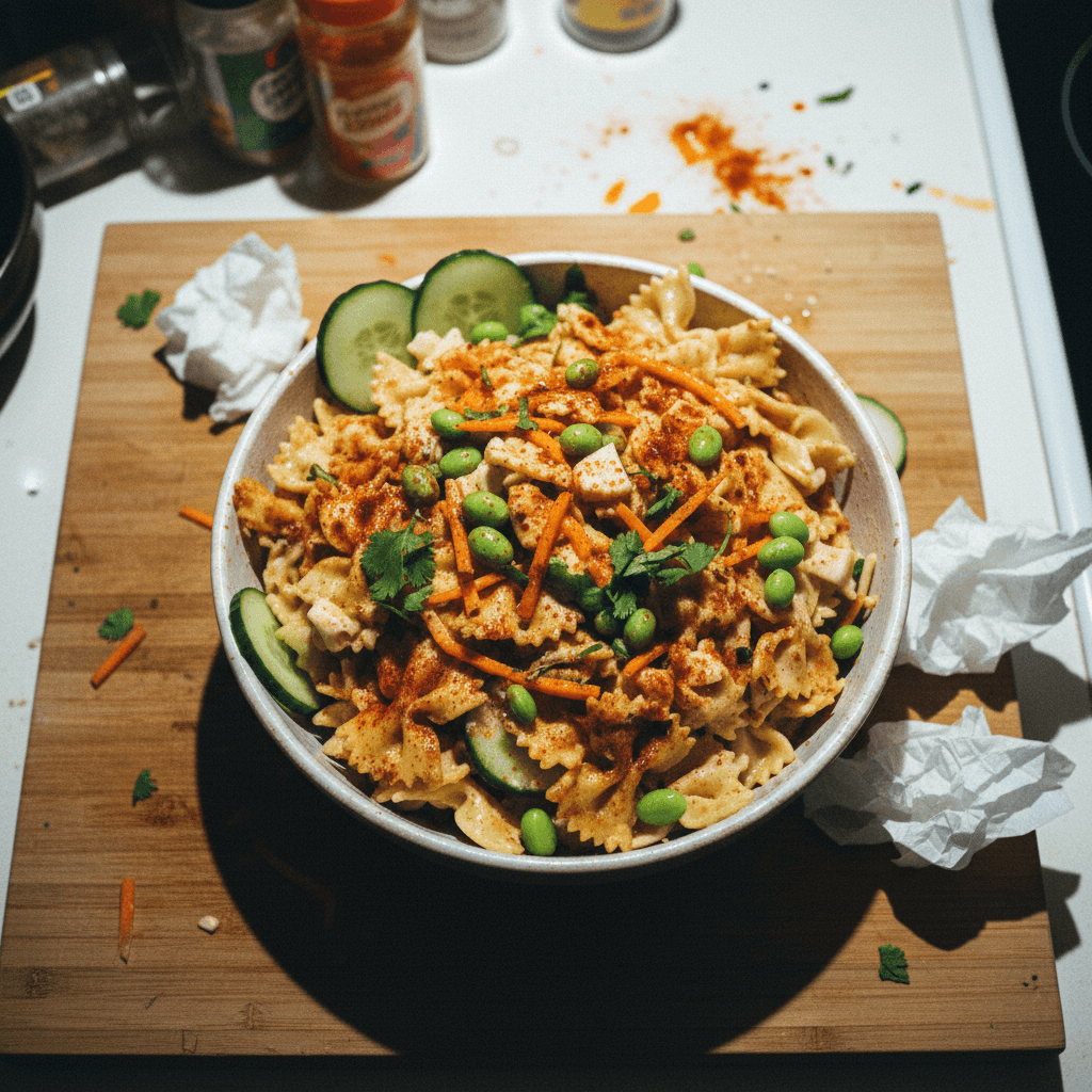 Knuspriger Nudelsalat
