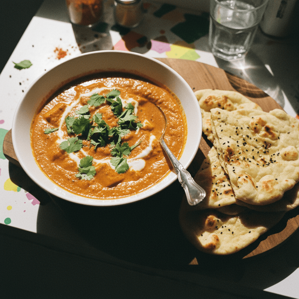 Quick Paneer Tikka Masala with Naan