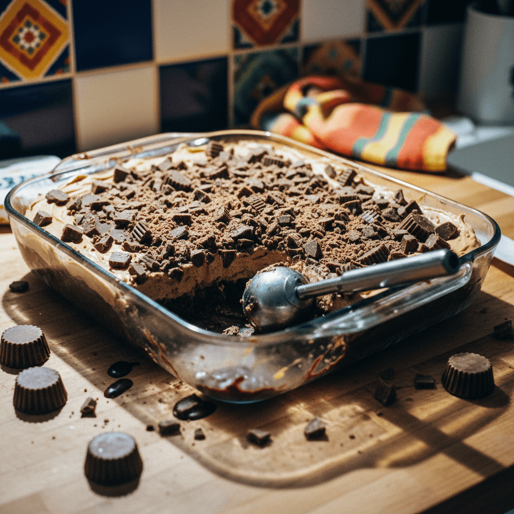No-Bake Chocolate Candy Bar Dessert