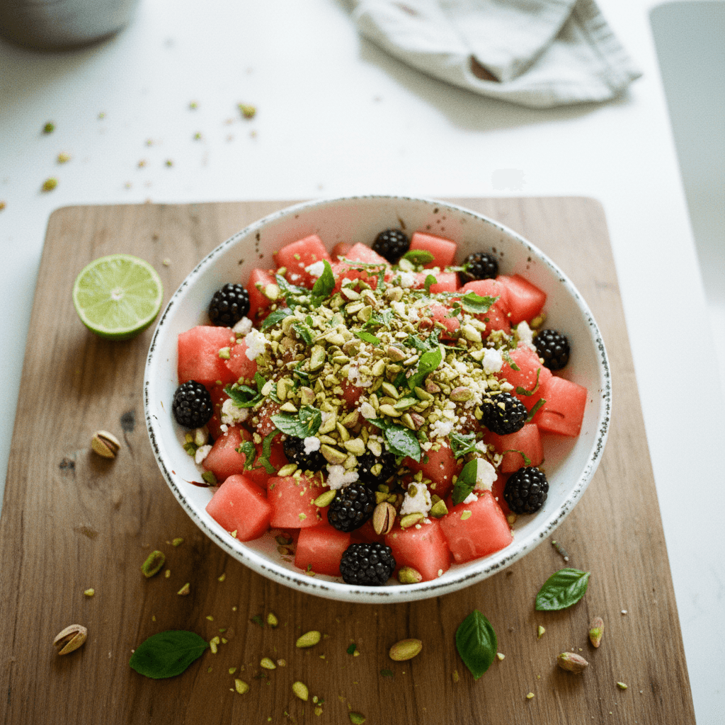 Pistachio Watermelon Salad