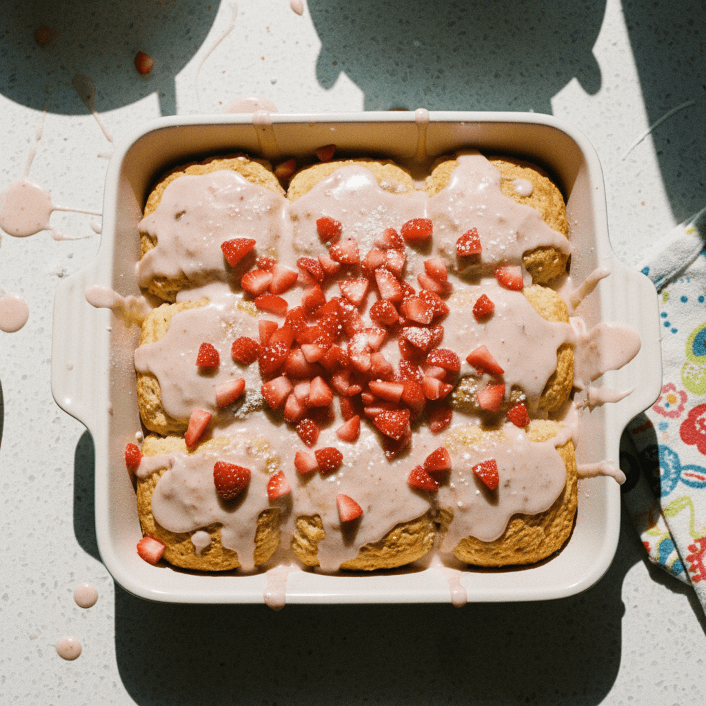 Strawberries & Cream Butter Swim Biscuits