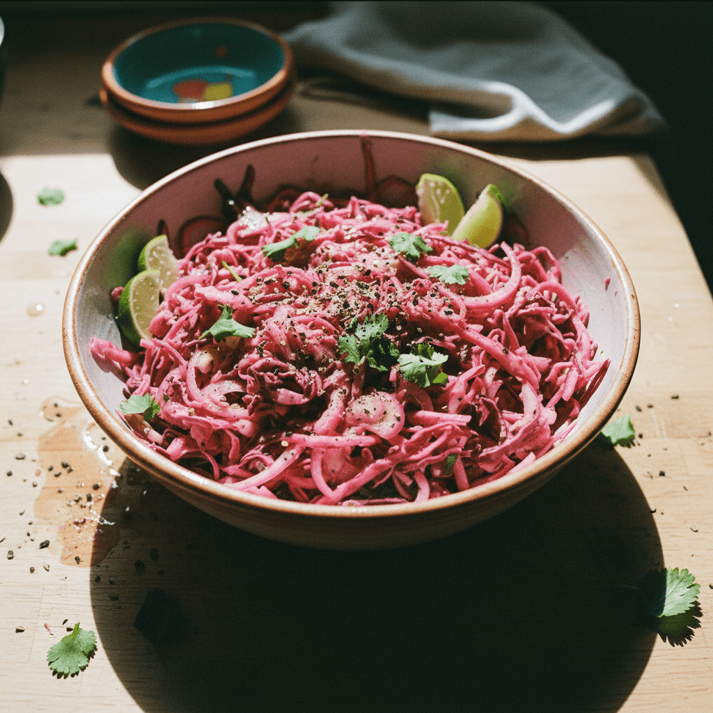 Marinated Red Cabbage Slaw