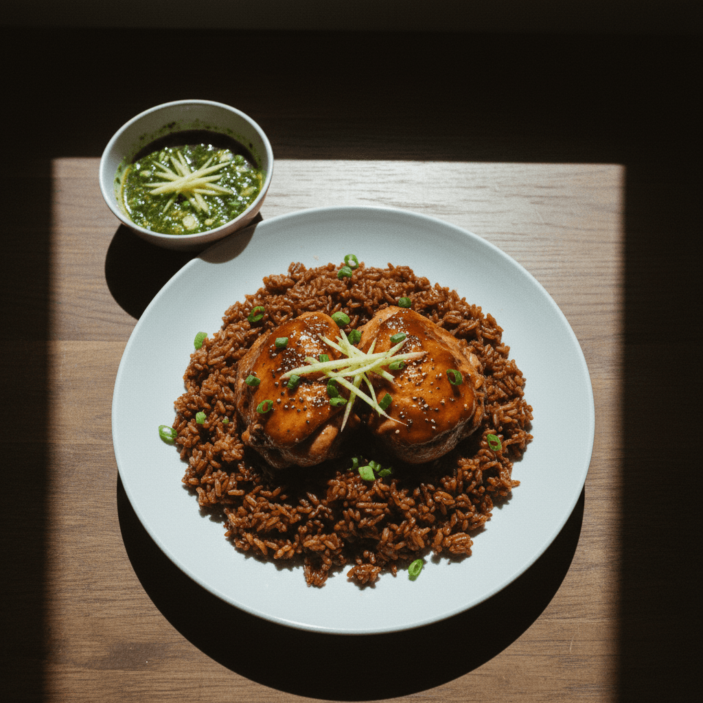 Rice Cooker Chicken and Soy Sauce Rice