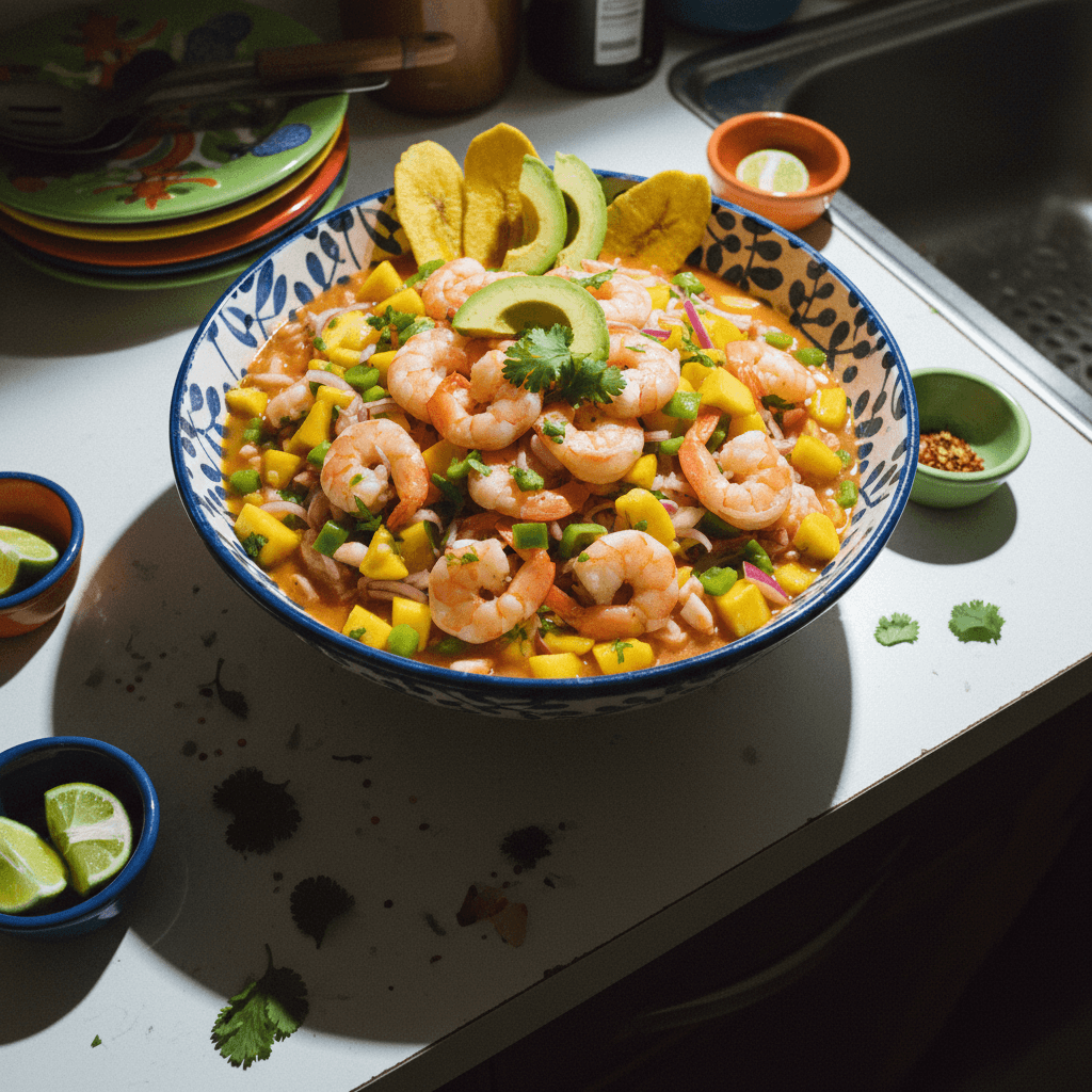 Quick Shrimp Ceviche with Mango Salsa