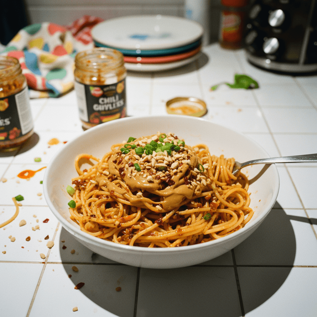 Chili Crisp Garlic Butter Pasta