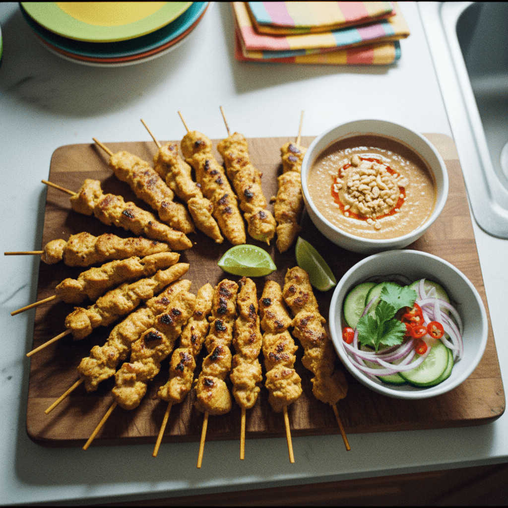 Thai Chicken Satay with Peanut Sauce