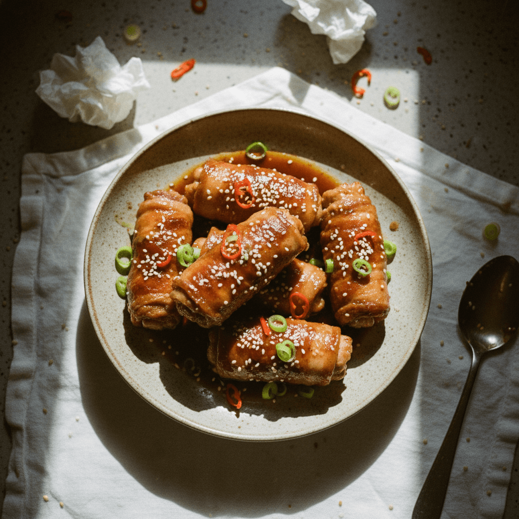 醬燒豬肉豆腐捲