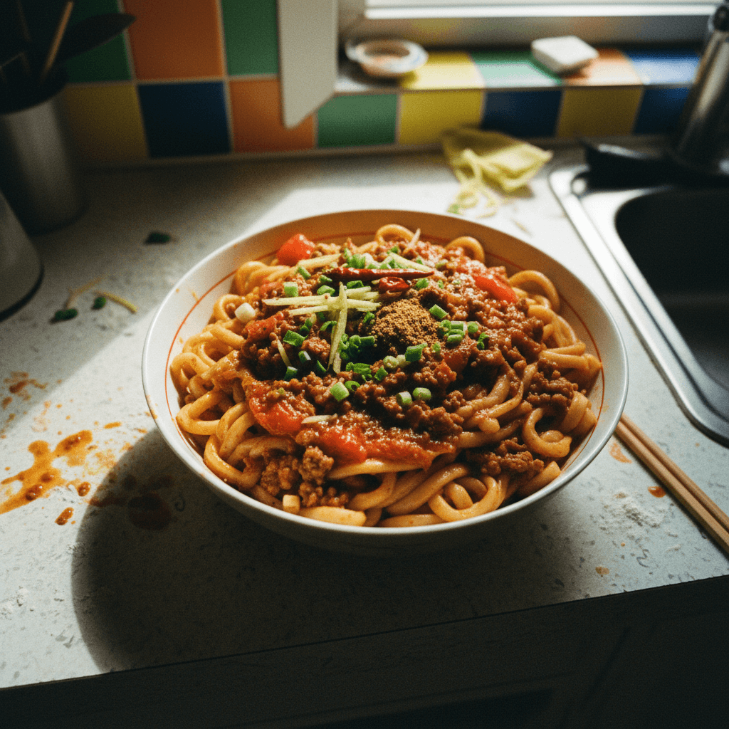 Trending Noodles with Tomato & Meat Sauce
