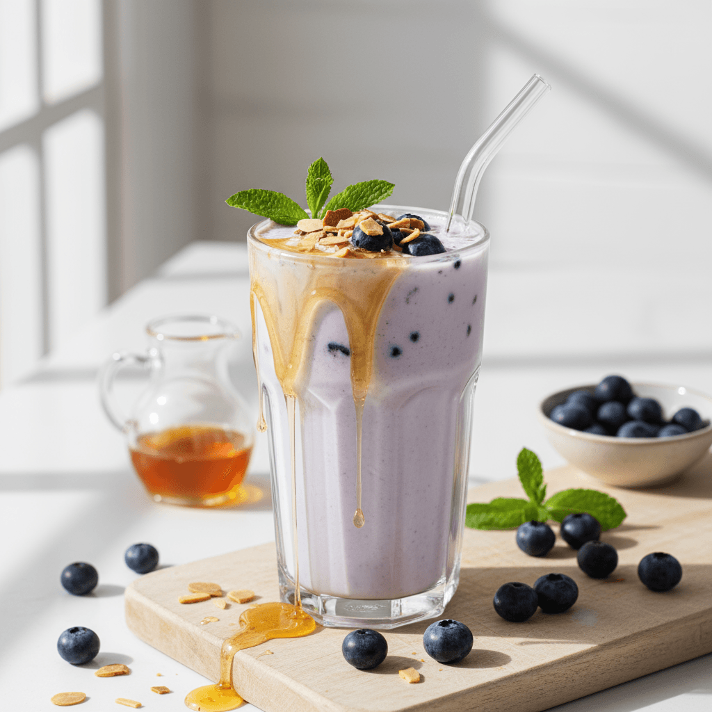 Blueberry Honey Almond Milk