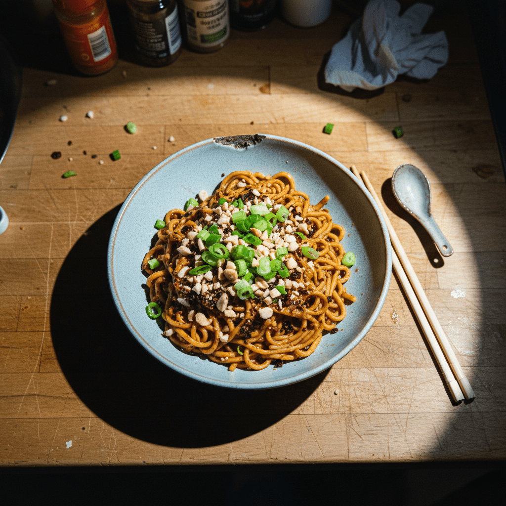 One-Pot Chili Peanut Noodles