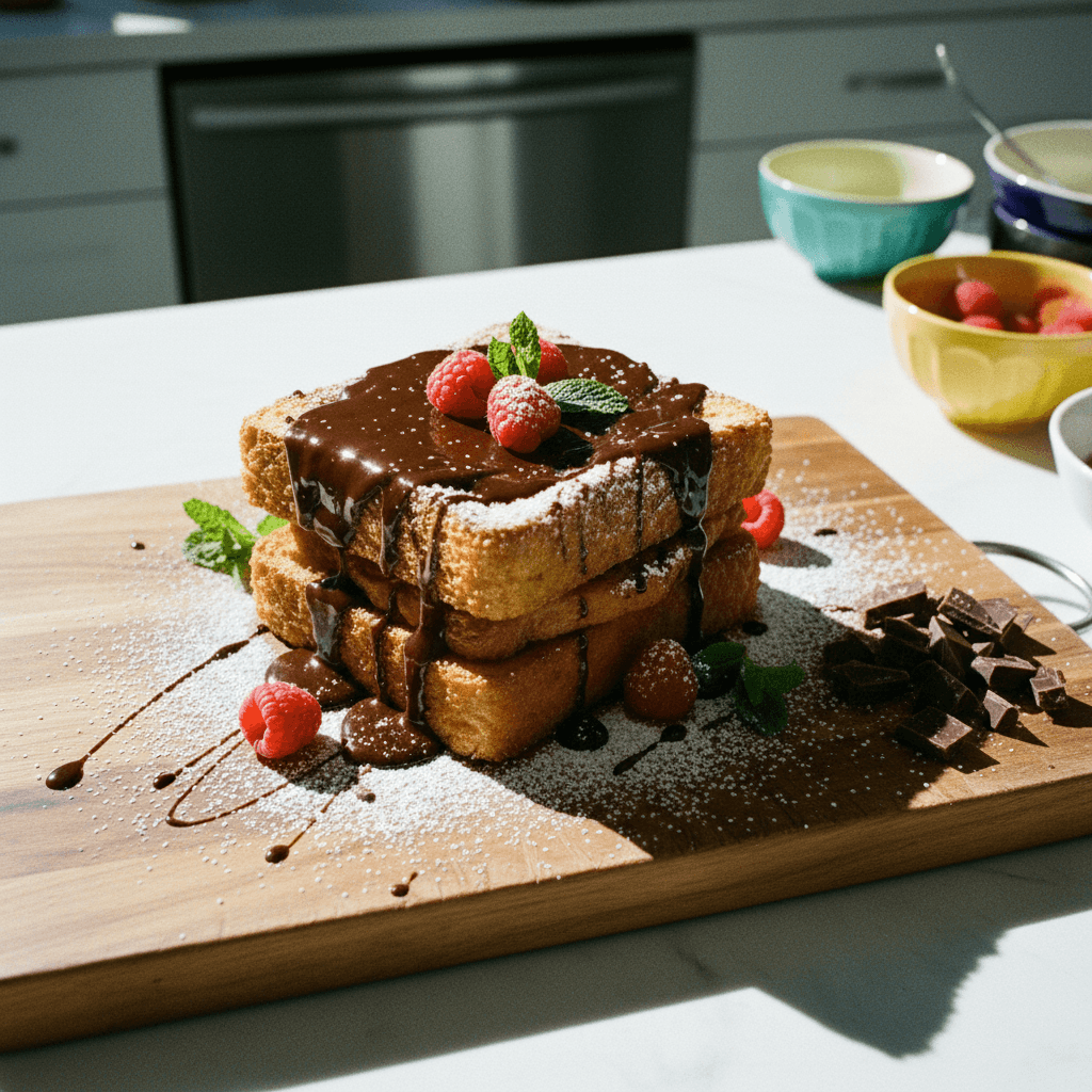Deep-Fried Layered Chocolate Toast